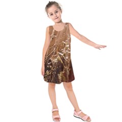 Ice Iced Structure Frozen Frost Kids  Sleeveless Dress by Amaryn4rt