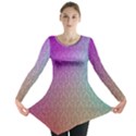 Blue And Pink Colors On A Pattern Long Sleeve Tunic  View1