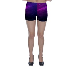 Purple Wallpaper Skinny Shorts by Amaryn4rt
