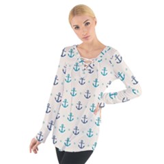 Sailor Anchor Women s Tie Up Tee by Brittlevirginclothing