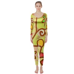Abstract Faces Abstract Spiral Long Sleeve Catsuit by Amaryn4rt