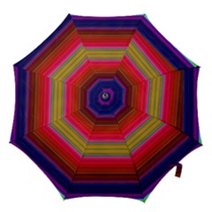 Fiesta Stripe Colorful Neon Background Hook Handle Umbrellas (medium) by Amaryn4rt