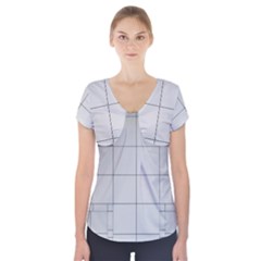 Abstract Architecture Contemporary Short Sleeve Front Detail Top by Amaryn4rt