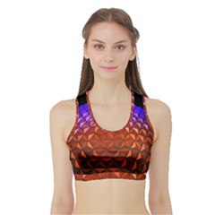 Abstract Ball Colorful Colors Sports Bra With Border by Amaryn4rt