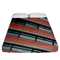 Architecture Building Glass Pattern Fitted Sheet (queen Size) by Amaryn4rt