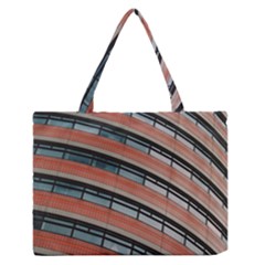 Architecture Building Glass Pattern Medium Zipper Tote Bag by Amaryn4rt