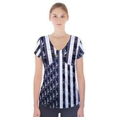 Architecture Building Pattern Short Sleeve Front Detail Top by Amaryn4rt