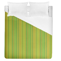 Green Lines Duvet Cover (queen Size) by Valentinaart
