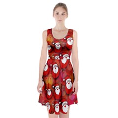 Seamless Santa Tile Racerback Midi Dress by Nexatart