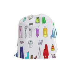 Clothing Boots Shoes Shorts Scarf Drawstring Pouches (large)  by Nexatart