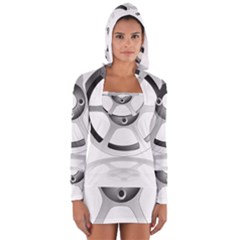 Car Wheel Chrome Rim Women s Long Sleeve Hooded T-shirt by Nexatart