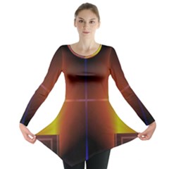 Abstract Painting Long Sleeve Tunic  by Nexatart