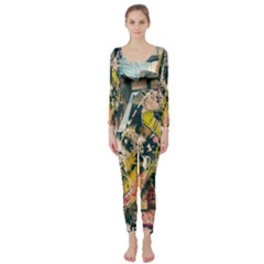 Art Graffiti Abstract Lines Long Sleeve Catsuit by Nexatart