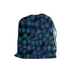 Background Abstract Textile Design Drawstring Pouches (large)  by Nexatart