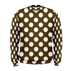 Brown Polkadot Background Men s Sweatshirt by Nexatart