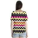 Colorful Chevron Pattern Stripes Flutter Sleeve Top View2