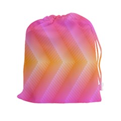 Pattern Background Pink Orange Drawstring Pouches (xxl) by Nexatart
