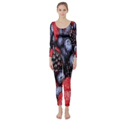 Forest Fruit Long Sleeve Catsuit by Nexatart