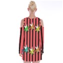 Star Christmas Greeting Velvet Long Sleeve Shoulder Cutout Dress View2