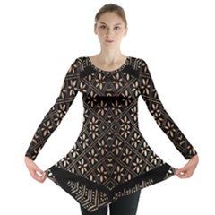 Art Background Fabric Long Sleeve Tunic  by Nexatart