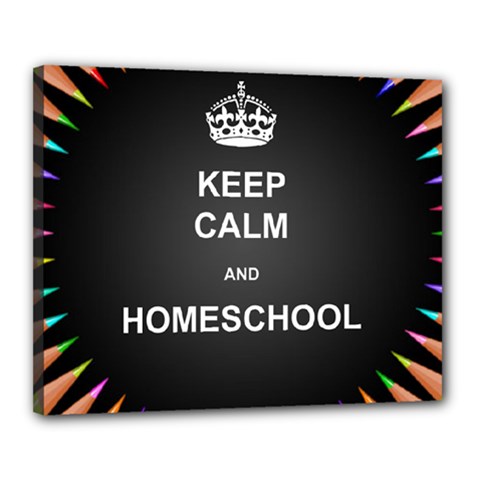 Keepcalmhomeschool Canvas 20  X 16  by athenastemple