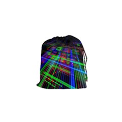Electronics Board Computer Trace Drawstring Pouches (xs)  by Nexatart