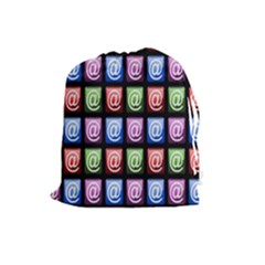 Email At Internet Computer Web Drawstring Pouches (large)  by Nexatart