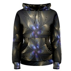 Fractal Blue Abstract Fractal Art Women s Pullover Hoodie by Nexatart