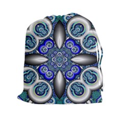 Fractal Cathedral Pattern Mosaic Drawstring Pouches (xxl) by Nexatart