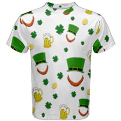 St  Patrick s Day Pattern Men s Cotton Tee by Valentinaart