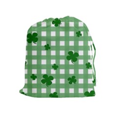 Clover Pattern Drawstring Pouches (extra Large) by Valentinaart