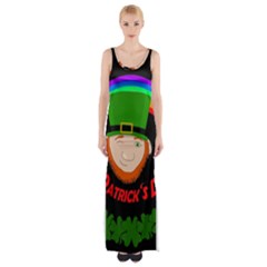 St  Patrick s Day Maxi Thigh Split Dress by Valentinaart