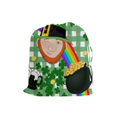 Lucky Irish Drawstring Pouches (large)  by Valentinaart