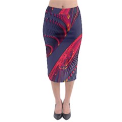 Fractal Fractal Art Digital Art Midi Pencil Skirt by Nexatart