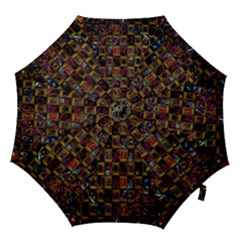 Kaleidoscope Pattern Abstract Art Hook Handle Umbrellas (large) by Nexatart