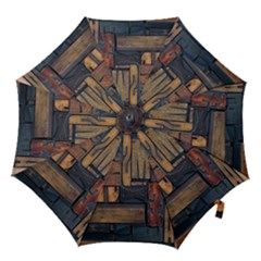 Letters Wooden Old Artwork Vintage Hook Handle Umbrellas (large) by Nexatart