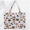 Donuts and coffee pattern Medium Tote Bag View1