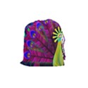 Peacock Abstract Digital Art Drawstring Pouches (Medium)  View1