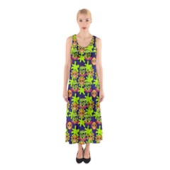 Smiley Background Smiley Grunge Sleeveless Maxi Dress by Nexatart