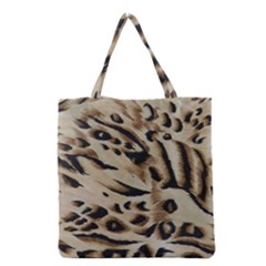 Tiger Animal Fabric Patterns Grocery Tote Bag by Nexatart