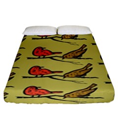 Bird Birds Animal Nature Wild Wildlife Fitted Sheet (king Size) by Amaryn4rt
