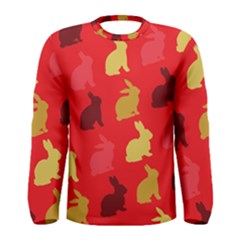 Hare Easter Pattern Animals Men s Long Sleeve Tee by Amaryn4rt