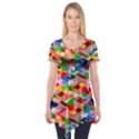 Background Abstract Short Sleeve Tunic  View1