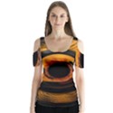 Fractal Mathematics Abstract Butterfly Sleeve Cutout Tee  View1