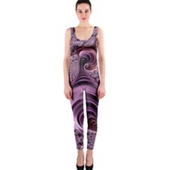 Purple Abstract Art Fractal Art Fractal Onepiece Catsuit by Amaryn4rt