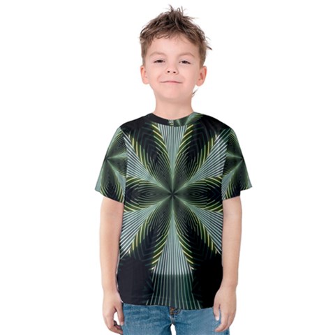 Lines Abstract Background Kids  Cotton Tee by Amaryn4rt
