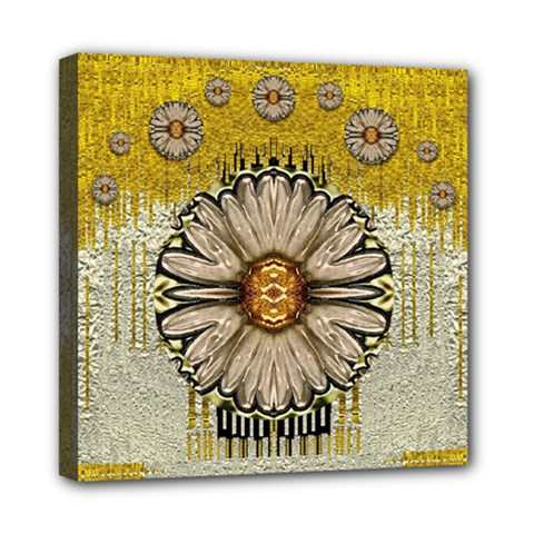 Power To The Big Flower Mini Canvas 8  X 8  by pepitasart
