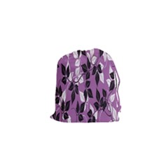 Floral Pattern Background Drawstring Pouches (xs)  by Amaryn4rt
