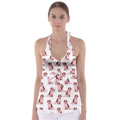 Dog Animal Pattern Babydoll Tankini Top by Amaryn4rt