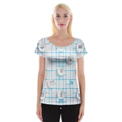 Icon Media Social Network Women s Cap Sleeve Top by Amaryn4rt